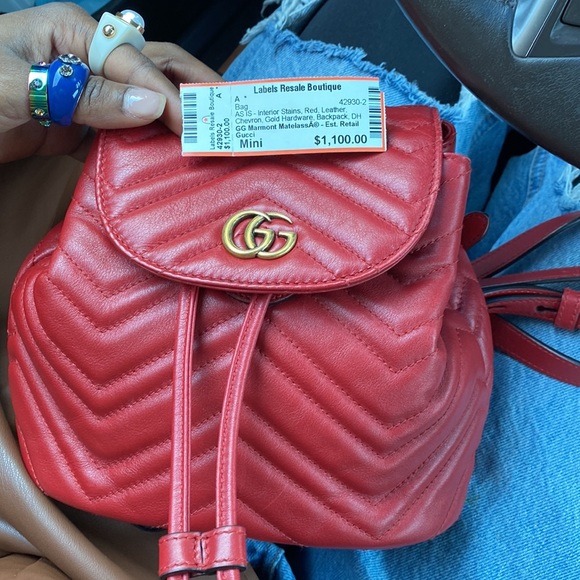 GG MARMONT MATELASS GUCCI MINI BOOKBAG. - Picture 2 of 4